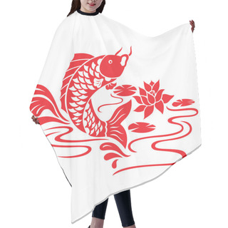 Personality  Oriental Fish Swimming Hair Cutting Cape