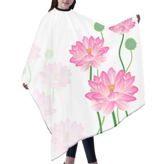 Personality  Realistic Oriental Lotus. Hair Cutting Cape