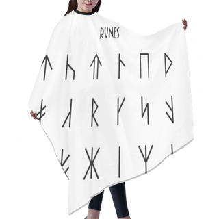 Personality  Rune Set Of Letters, Runes Alphabet. Runic Alphabet. Writing Ancient. Futhark. Hair Cutting Cape