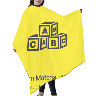 Personality  ABC Cubes Minimal Bright Yellow Material Icon Hair Cutting Cape