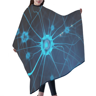 Personality  Blue Nerve Cell Hair Cutting Cape
