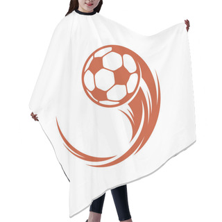 Personality  Soccer Logo Design Vector Illustration, Creative Football Logo Design Concept Template, Symbols Icons Hair Cutting Cape