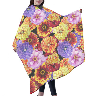 Personality  Watercolor Zinnia Pattern Hair Cutting Cape