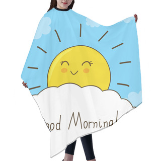 Personality  Good Morning Card Hair Cutting Cape