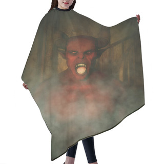 Personality  Demon In Haunted House,3d Illustration Hair Cutting Cape