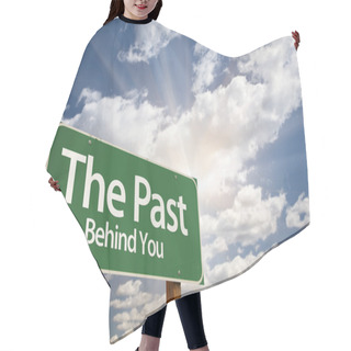 Personality  The Past, Behind You Green Road Sign Hair Cutting Cape