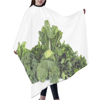 Personality  Leafy Green Vegetables Isolated Hair Cutting Cape