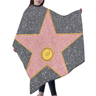 Personality  Star Phonograph Record (Hollywood Walk Of Fame) Hair Cutting Cape