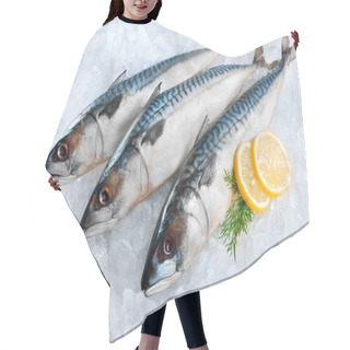 Personality  Mackerel Fish On Ice Hair Cutting Cape