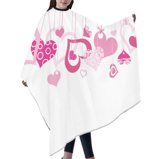 Personality  Valentine Background With Heart Hair Cutting Cape