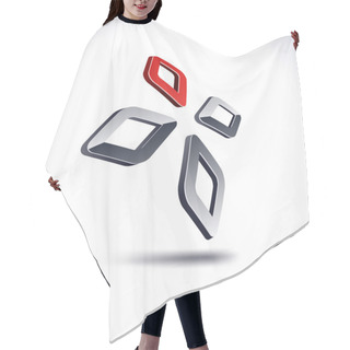 Personality  Abstract 3d Icon. Hair Cutting Cape