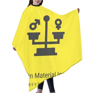 Personality  Balance Minimal Bright Yellow Material Icon Hair Cutting Cape