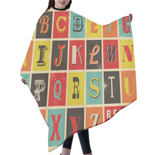 Personality  Retro Style Alphabet Hair Cutting Cape