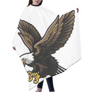 Personality  American Bald Eagle With Open Wings And Claws In Cartoon Style Hair Cutting Cape