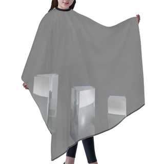 Personality  Three Silver Squares For Window Display Hair Cutting Cape