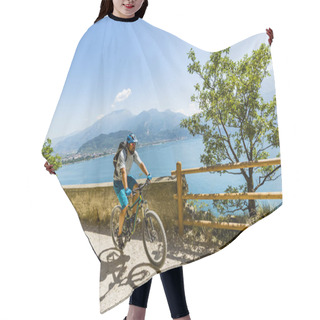 Personality  Mountain Biking On Lake Garda, Sentiero Della Ponale, Riva Del G Hair Cutting Cape