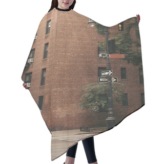 Personality  Pointers On Lantern Near Road And Brick Building On Street In New York City Hair Cutting Cape