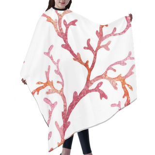 Personality  Ocean Watercolor Coral Pattern Hair Cutting Cape