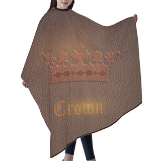 Personality  Vector Leather Background With Crown Hair Cutting Cape