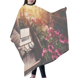 Personality  Cozy Workspace On Balcony Hair Cutting Cape