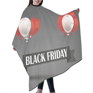 Personality  Flying Black Friday Ribbon Balloons Hair Cutting Cape