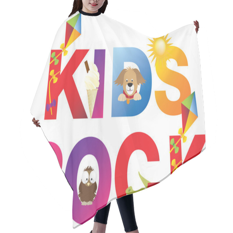 Personality  The Word Kids Rock Hair Cutting Cape
