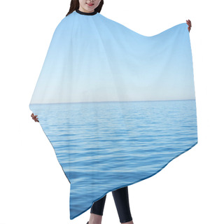 Personality  Quiet Calm Surface Of Water, Sea And Horizon And Clear Sky Hair Cutting Cape
