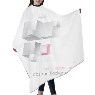 Personality  Abstract Geometric Background From Cubes. Hair Cutting Cape