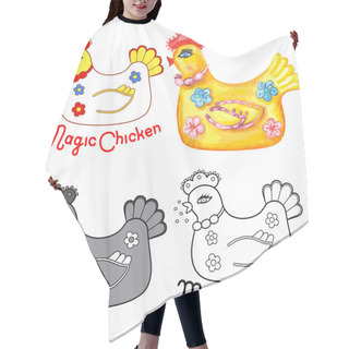 Personality  Magic Chicken Set Hair Cutting Cape