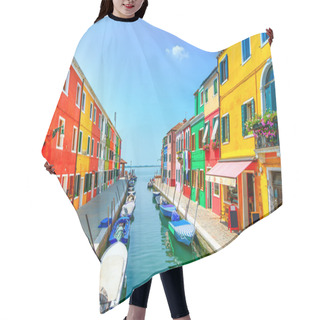 Personality  Venice Landmark, Burano Island Canal, Colorful Houses And Boats, Hair Cutting Cape