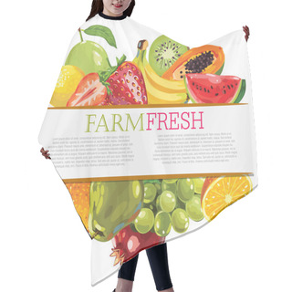 Personality  Assorted Sketchy Fruits Hair Cutting Cape