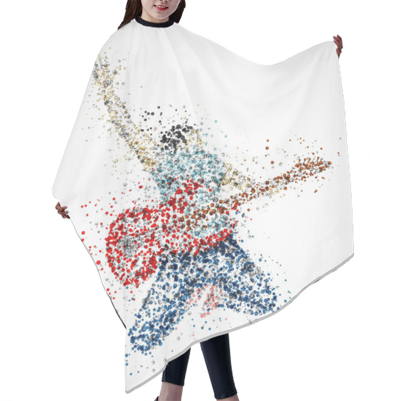 Personality  Abstract Guitarist Hair Cutting Cape