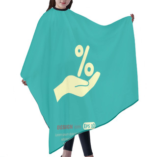 Personality  Percentage On Hand Web Icon Hair Cutting Cape