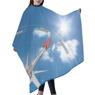 Personality  Compass Against Blue Sky, Hair Cutting Cape