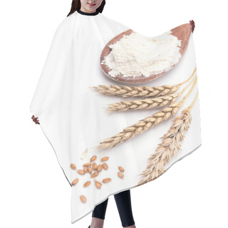 Personality  Ears Of Wheat And Flour On The White Background Hair Cutting Cape