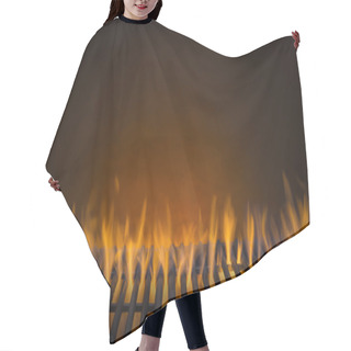 Personality  Flaming Barbecue Grill Background Hair Cutting Cape