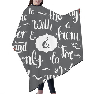 Personality  Vector Hand Drawn Ampersands And Catchwords Hair Cutting Cape