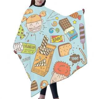 Personality  Various Snack Cartoon Icons Hair Cutting Cape