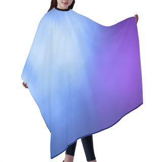 Personality  Creative Abstract Background From Mixed Water And Oil In Blue And Purple Color Hair Cutting Cape