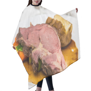 Personality  Prime Rib With Vegetables And Baked Potato Hair Cutting Cape