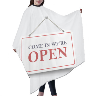 Personality  Come In We Are Open Hanging Sign  Hair Cutting Cape