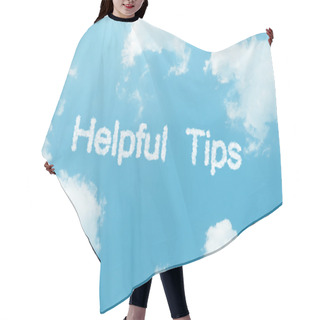 Personality  Cloud Words With Design On Blue Sky Background Hair Cutting Cape
