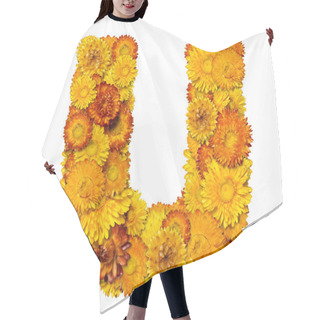 Personality  Letters From Alphabet From Flowers Hair Cutting Cape