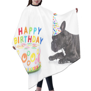 Personality  Happy Birthday Dog And Cake  Hair Cutting Cape