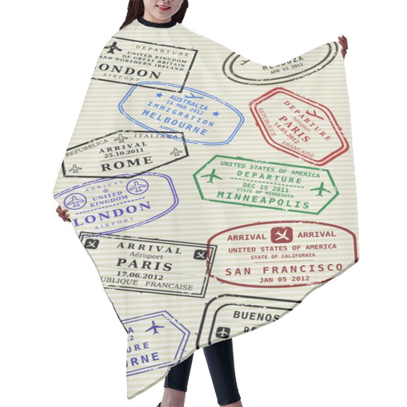 Personality  Passport Page Hair Cutting Cape