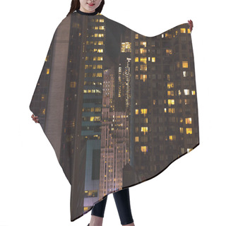 Personality  Urban Scene Of New York City At Night, Usa Hair Cutting Cape