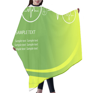 Personality   Cardio Blue Background With Ecg Icons And Text Area. Grea Hair Cutting Cape