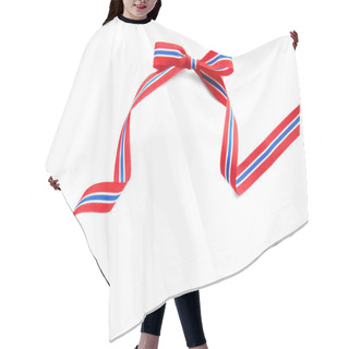Personality  Ribbon Bow In Colors Of Thai Flag Hair Cutting Cape