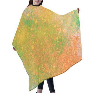 Personality  Yellow, Green And Orange Colorful Holi Paint Explosion Hair Cutting Cape