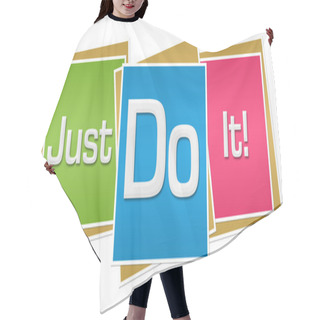Personality  Just Do It Colorful Blocks  Hair Cutting Cape